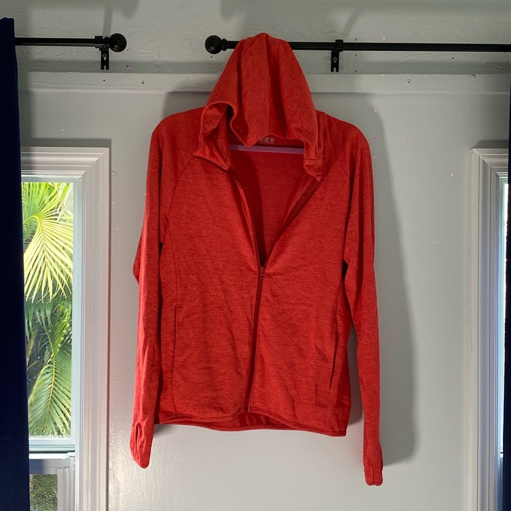 Men’s Uniqlo Athletic Thumbhole Full Zip Hoodie Jacket